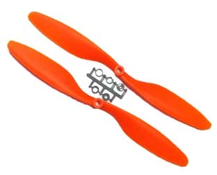 Quadcopter Propeller ABS Glasfaserverstärkt 1 Paar 8x4.5 Rechts und Linkslauf orange 6mm