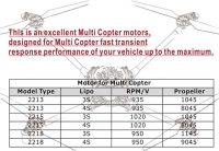 Quadrocoptermotor EMAX MT2213 incl. 1 Paar Quadrocopter Luftschrauben