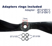 AERIZON / EMAX Kohlefaser Propeller für Multicopter 14 x 7 (APC/E) 1 Paar CW und CCW