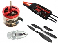 Flamewheel mit CF2822 Motoren, EMAX 20A SimonK Reglern + ABS/GFK Luftschrauben