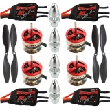 Flamewheel mit CF2822 Motoren, EMAX 20A SimonK Reglern + ABS/GFK Luftschrauben