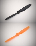 5 x 4.5 Multicopter Propellerset 2 x CW und 2 CCW Schwarz / Orange Nylon/GFK