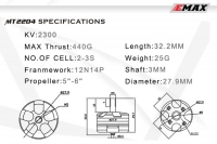 Set EMAX MT2204 KV 2300 1x CW 1x CCW