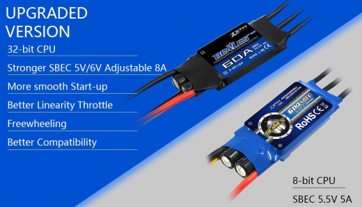 ZTW AERIZON Beatles G2 60A Brushless Regler 2-6S 5-6V/8A SBEC