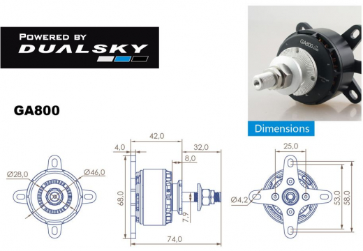 DUALSKY GA 800.7 KV850 Giant Airplane Series