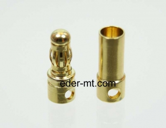 12er Pack 3,5 mm Paar (Buchse+Stecker) Gold