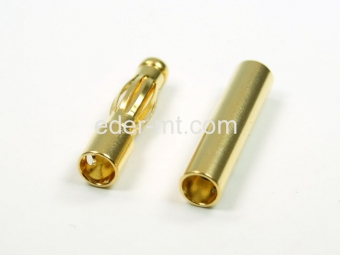 10er Pack 4mm Paar (Buchse+Stecker) Gold