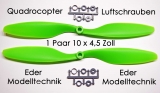 Quadcopter Propeller ABS Glasfaserverstärkt 1 Paar 10x4.5 Rechts und Linkslauf grün