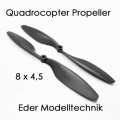 Quadcopter Propeller ABS Glasfaserverstärkt 1 Paar 8x4.5 Rechts und Linkslauf schwarz 5mm