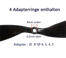 AERIZON Kohlefaser Propeller für Multicopter 10 x 4.5 1 Paar CW und CCW