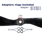 AERIZON / EMAX Kohlefaser Propeller für Multicopter 12 x 6 (APC/E) 1 Paar CW und CCW