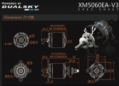 Dualsky XM5060EA-12 V3 400KV Außenläufer