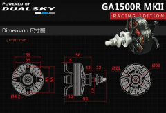 DUALSKY GA 1500.9 MKII KV545 70-80E Class Giant Airplane Series