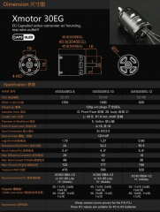 Dualsky Xmotor XM3045EG-8 KV 1250 725W Glider Brushless Motor